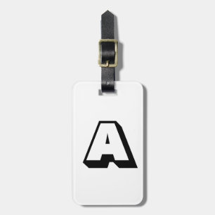 Anpassen, personalisieren des Alphabets als Anfang Gepäckanhänger