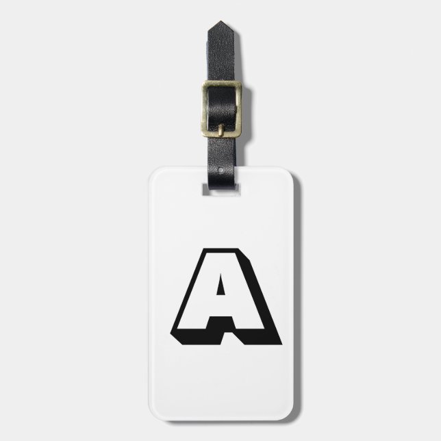 Anpassen, personalisieren des Alphabets als Anfang Gepäckanhänger (Vorderseite vertikal)