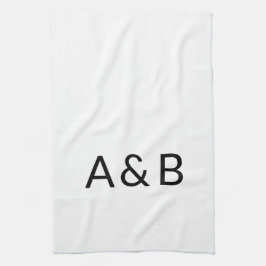 Anpassen, personalisieren des Alphabets als Anfang Geschirrtuch