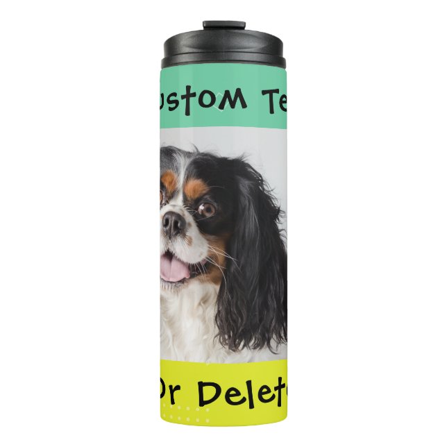 Anpassen / Personalisieren von Cavalier, Dog-Foto Thermosbecher (Vorderseite)
