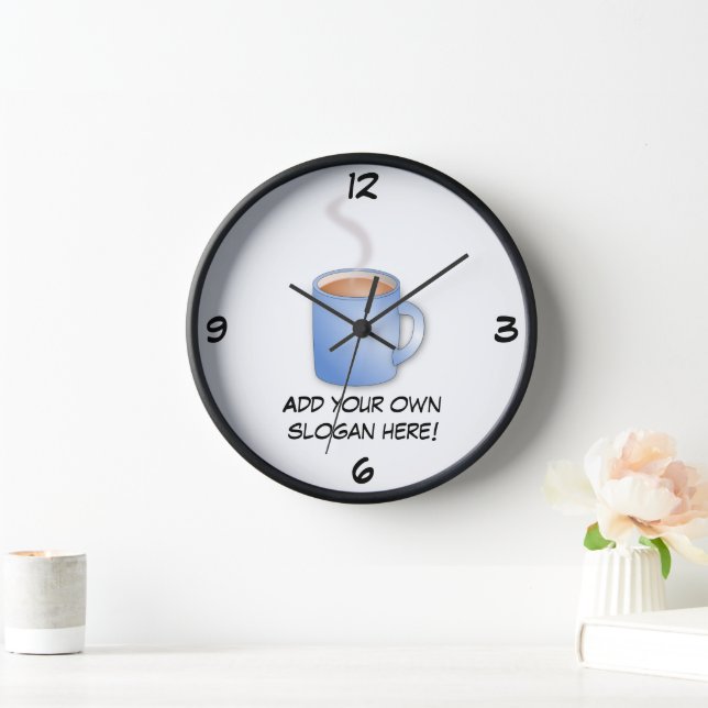 Anpassen Sie diese Tasse der Kaffeegrafik Uhr (Zuhause)