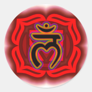Anpassen Sie Ihre eigene Chakra Root Chakra Runder Aufkleber
