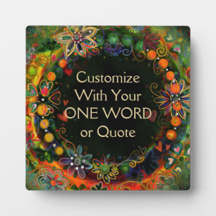 Anpassen Sie Ihre eigene Fun Bloral Hübsch Inspiri Fotoplatte