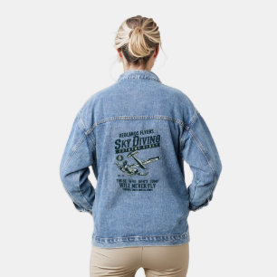 Anpassen Sky Diving Extremsport Frauen Jeansjacke