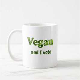 Anpassen Veganer aktivistischer Wähler Kaffeetasse