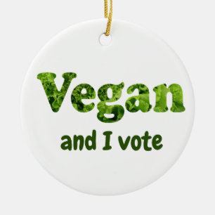 Anpassen Veganer aktivistischer Wähler Keramik Ornament