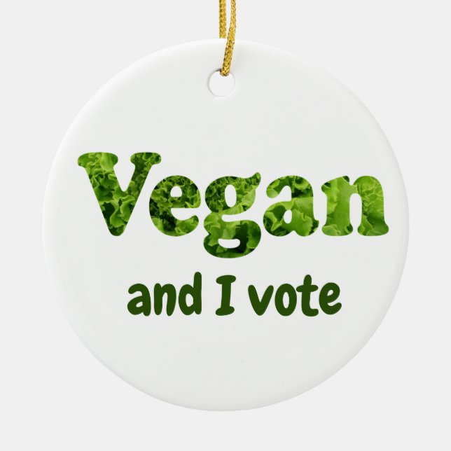 Anpassen Veganer aktivistischer Wähler Keramik Ornament (Vorne)
