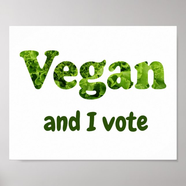 Anpassen Veganer aktivistischer Wähler Poster (Vorne)