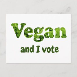 Anpassen Veganer aktivistischer Wähler Postkarte