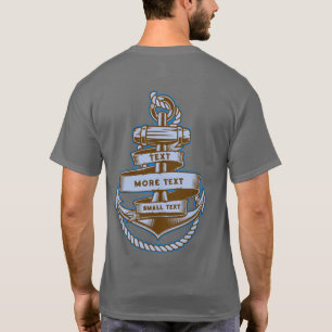 Anpassen Vintage-Segel-Anker-Seil-Banner  T-Shirt
