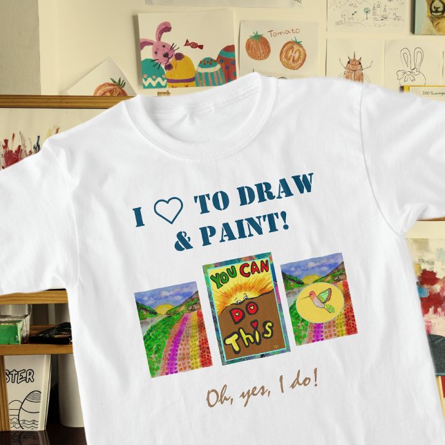 Anpassen von 3-Foto-Panel- und Textvorlage T-Shirt (Von Creator hochgeladen)