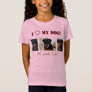 Anpassen von 3-Foto-Panel- und Textvorlage T-Shirt