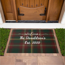 Anpassen von Ahornblättern Tartan Green Zuhause Wi
