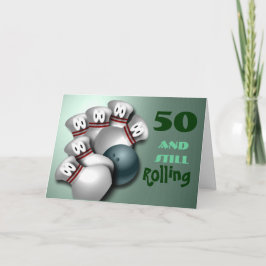 Anpassen von Bowling zum Geburtstag Karte