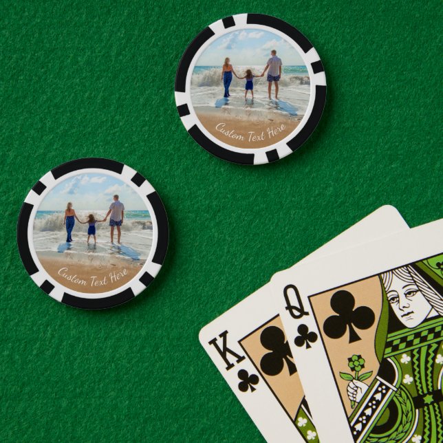 Anpassen von Chips für den Foto-Poker mit Textname (Pokertisch (doppelt))