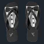 Anpassen von Color Tuxedo-Trauzeugen Flip Flops<br><div class="desc">Die perfekte Touch zum Ziel Strand oder Hochzeit am Pool. DIE FARBEN KÖNNEN - Flip Flops mit einem schwarzen formalen Tuxedo, weißem Shirt und Bugs Krawatte Bild. Ihre Trauzeugen werden Ihnen helfen, stilvoll mit diesen modischen "Formal Tuxedo Flip-Flops" Hochzeitsstil hinzufügen für die Brautmädchen! Besuchen Sie bitte meinen Shop "The Hungarican...</div>