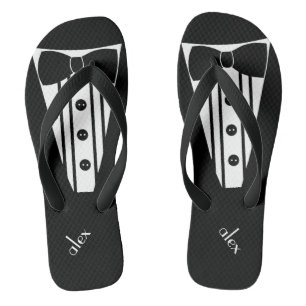 Anpassen von Color Tuxedo-Trauzeugen Flip Flops