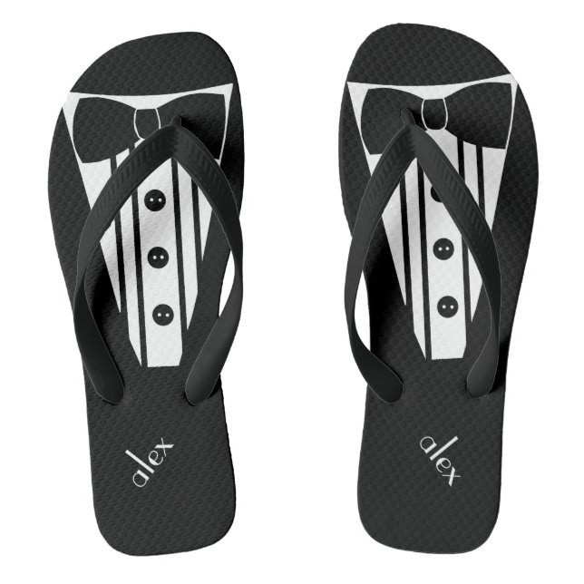 Anpassen von Color Tuxedo-Trauzeugen Flip Flops (Fußbett)