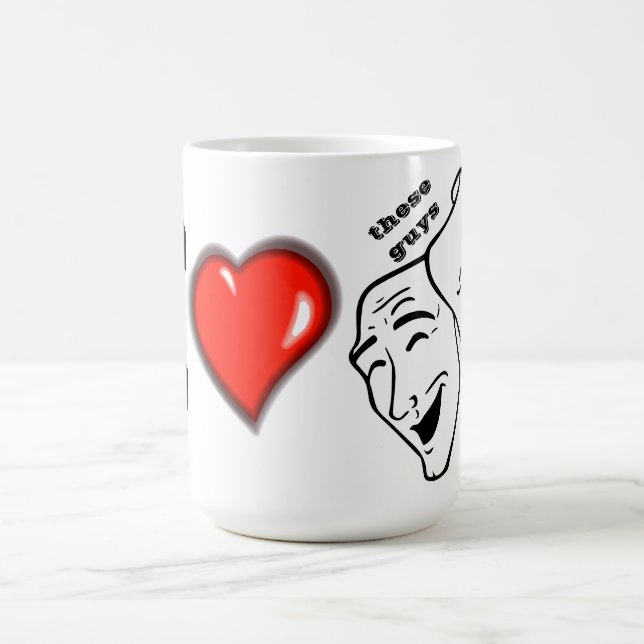 Anpassen von Drama-Masken Kaffeetasse (Mittel)