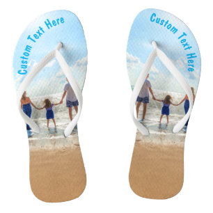 Anpassen von Foto-Flip-Flops mit Text Flip Flops