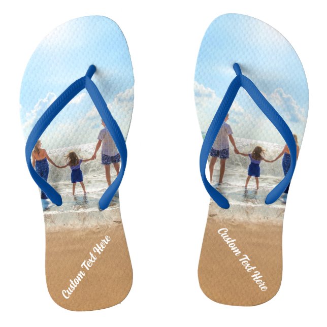 Anpassen von Foto-Flip-Flops mit Text Flip Flops (Fußbett)