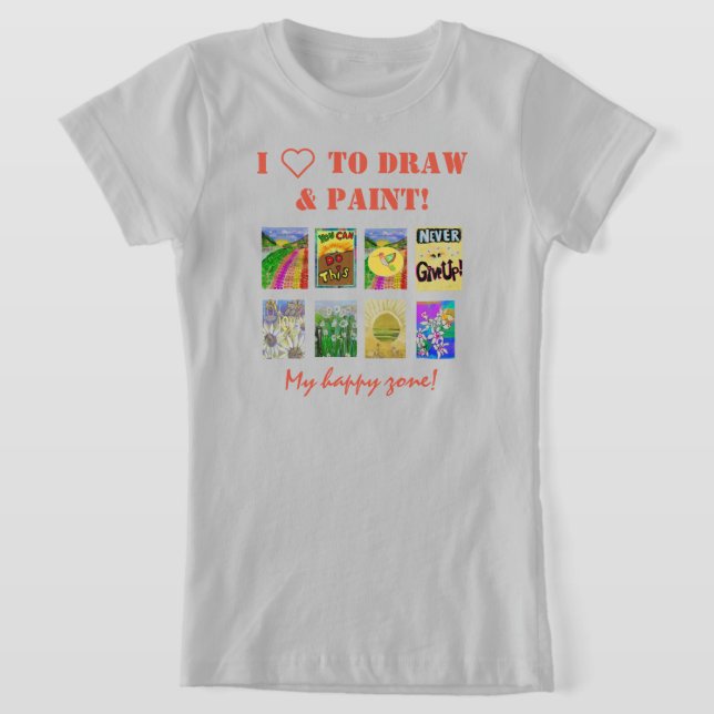 Anpassen von Foto- und Textvorlage für 8 Bereiche T-Shirt (Ablage )