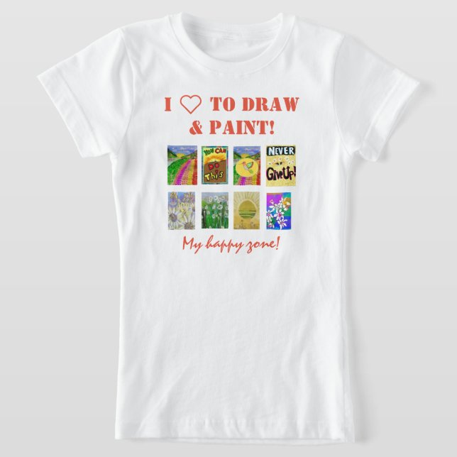 Anpassen von Foto- und Textvorlage T-Shir mit 8 Pa T-Shirt (Ablage )