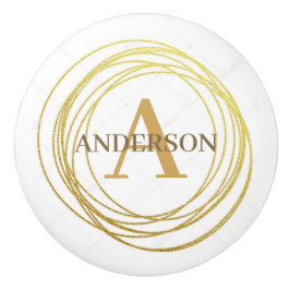 Anpassen von Keramik-Knobs - Goldene Kreise Keramikknauf