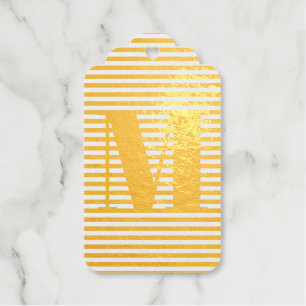 Anpassen von Monogramm-Anfangsstreifen Geschenkanhänger