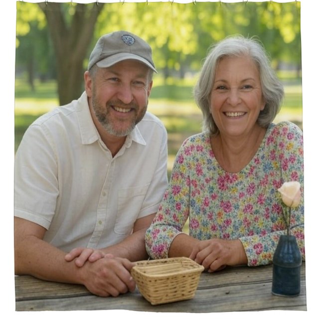 Anpassen von neuem Foto hinzufügen Duschvorhang (Vorderseite)