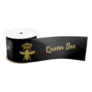 Anpassen von QUEEN BEE Kronengeschenk Wrap Packing Satinband