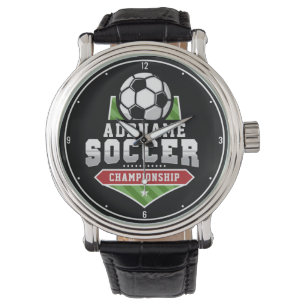 Anpassen von Soccer ADD TEXT Varsity Team Player Armbanduhr