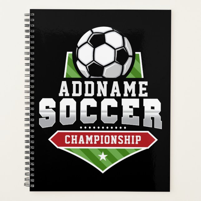 Anpassen von Soccer ADD TEXT Varsity Team Player Planer (Vorderseite)