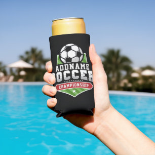 Anpassen von Soccer ADD TEXT Varsity Team Player Selters Dosenkühler