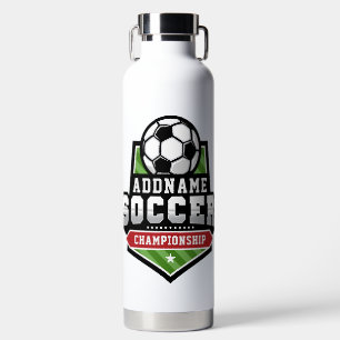 Anpassen von Soccer ADD TEXT Varsity Team Player Trinkflasche