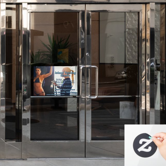 Anpassen von Spritzgießkabinen 3 Fensteraufkleber (Büro Tür)