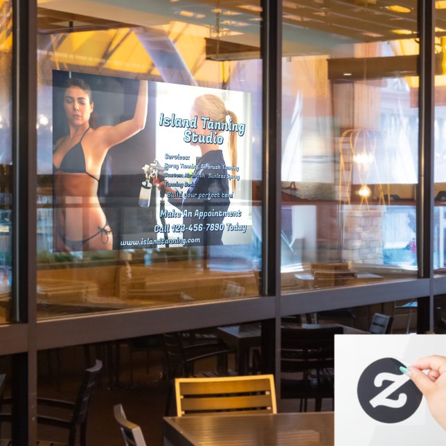 Anpassen von Spritzgießkabinen 3 Fensteraufkleber (Restaurantfenster)