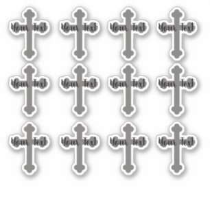 Anpassen von Text - Cross Vinyl Aufkleber
