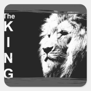 Anpassen von Text hinzufügen Moderner Schwarz-weiß Quadratischer Aufkleber