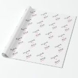 Anpassen von Wedding Wrapping Paper Geschenkpapier<br><div class="desc">Passen Sie das Hochzeitszettel an. Fügen Sie einfach den Namen von Braut und Bräutigam und das Hochzeitstag hinzu.</div>