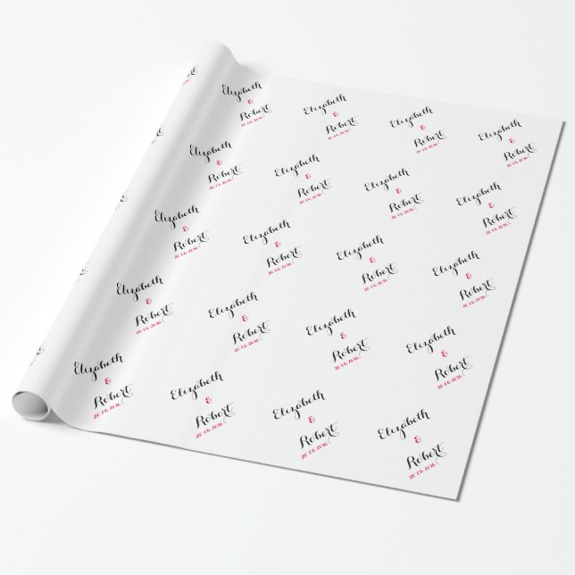 Anpassen von Wedding Wrapping Paper Geschenkpapier (Ungerollt)