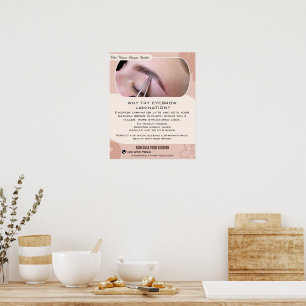 Anpassen Warum Augenbrauen-Laminierungsstudio-Serv Poster