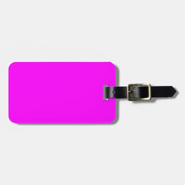 Anpasster Designer für die Farbe von Hot Pink Gepäckanhänger (Vorderseite horizontal)