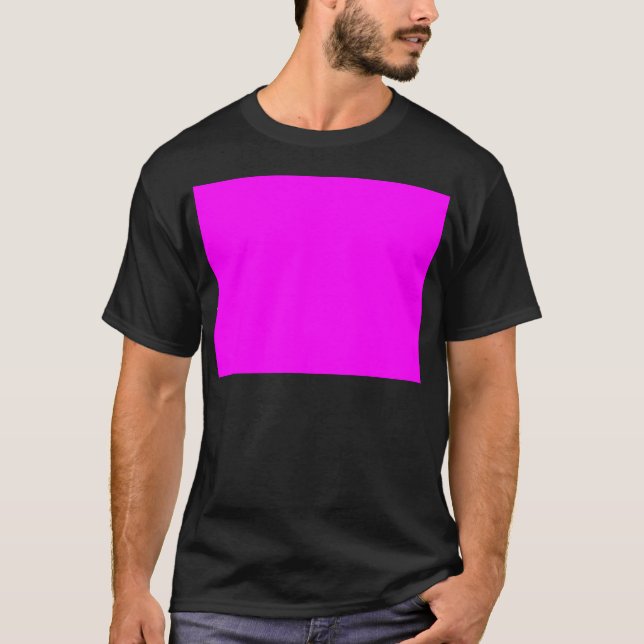 Anpasster Designer für die Farbe von Hot Pink T-Shirt (Vorderseite)