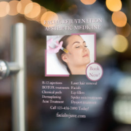 Anpassung der Botox-Gesichtshaut auf die Haut im D Fensteraufkleber