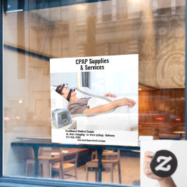 Anpassung der CPAP-Lieferungen an den medizinische Fensteraufkleber