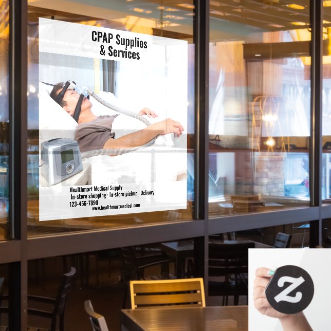 Anpassung der CPAP-Lieferungen an den medizinische Fensteraufkleber (Restaurantfenster)
