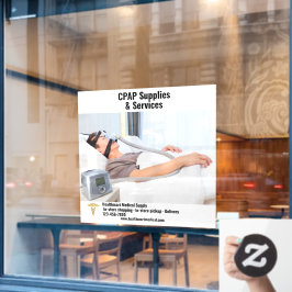 Anpassung der CPAP-Lieferungen an den medizinische Fensteraufkleber