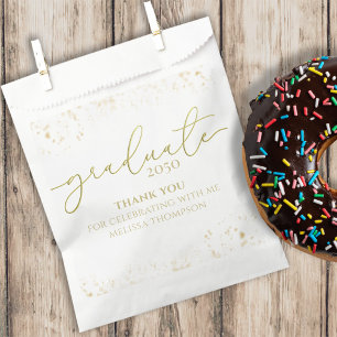 Anpassung der Gold Script Graduation Party Geschenktütchen