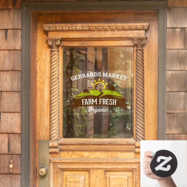 Anpassung der Landwirtschaft an neue Bio Kleinunte Fensteraufkleber (Haustür)